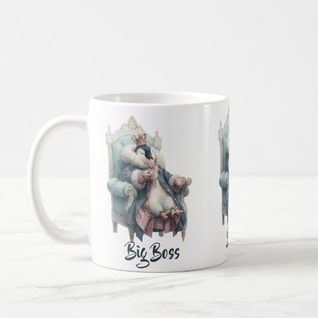 Taza De Café Big Boss Winter Penguin Design (Izquierda)