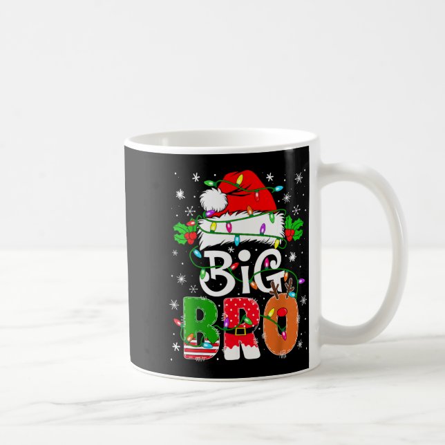 Taza De Café Big Bro Santa New Sibling Brother Announcement Xma (Derecha)