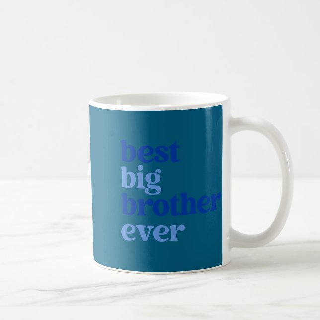 Taza De Café Big Brother Ever Gray With Blue Text Boys _2  (Derecha)