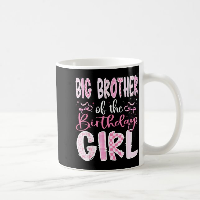 Taza De Café Big Brother Of The Birthday Girl Nk Coquette Bow F (Derecha)