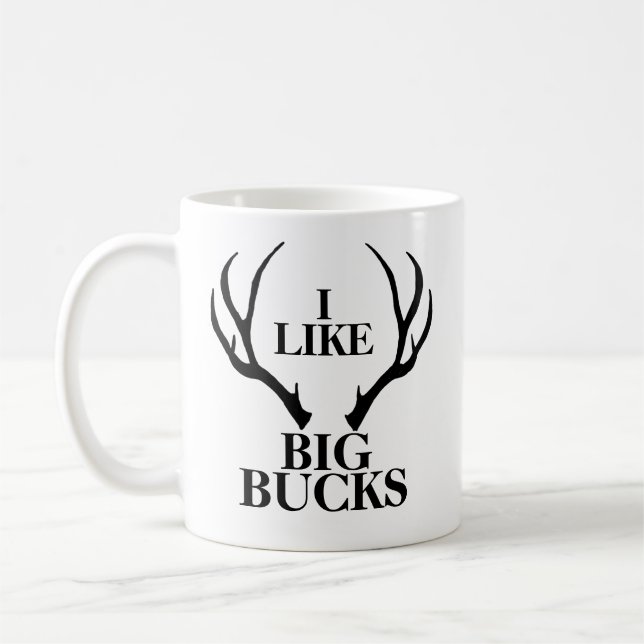 Taza De Café Big Buck Funny Hunting Coffee Mug (Izquierda)