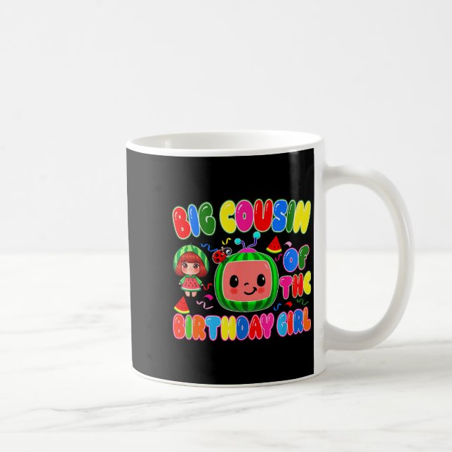 Taza De Café Big Cousin Of The Birthday Girl Melon Family Match (Derecha)