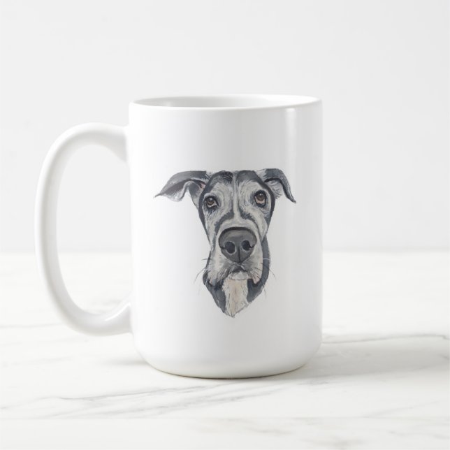 Taza De Café Big Dane Dog Mug | 15 oz (Izquierda)