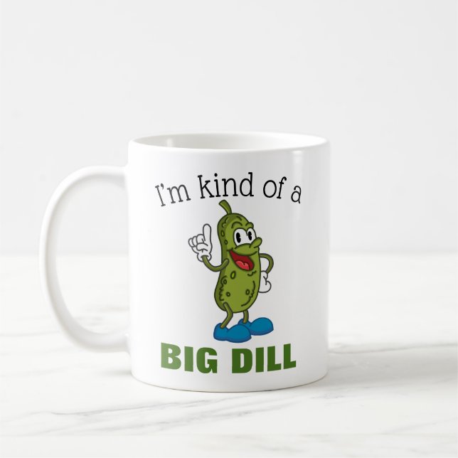 Taza De Café Big Dill Pickle Pun (Izquierda)