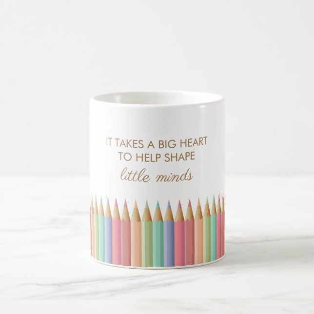 Taza De Café Big Heart Teacher Educator Mug (Centro)