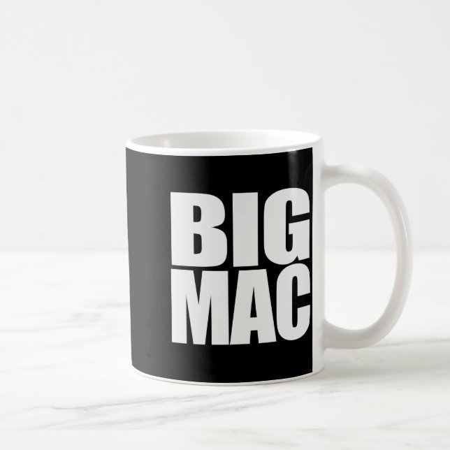 Taza De Café Big Mac Cool Unique And Funny Black White  (Derecha)