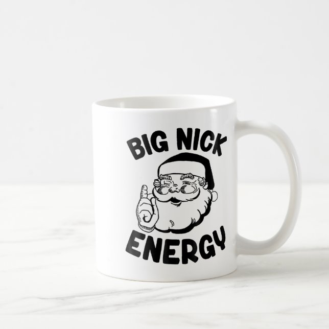 Taza De Café Big Nick Energy Funny Santa Christmas  (Derecha)
