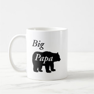 Taza De Café Big Papa oso negro y blanco