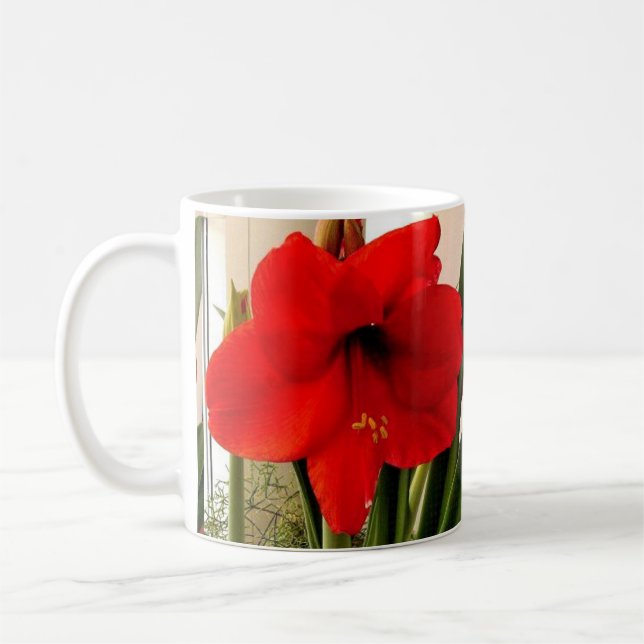 TAZA DE CAFÉ BIG RED FLOWER (Izquierda)