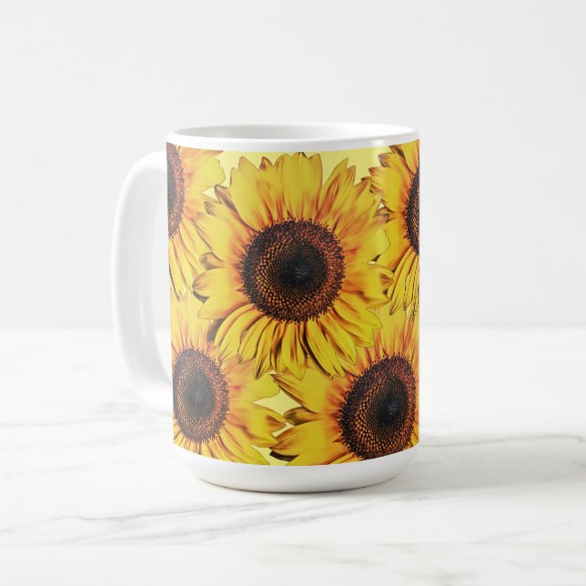 Taza De Café Big Sunny Sunflower Coffee Cup Mug (Anverso izquierdo)