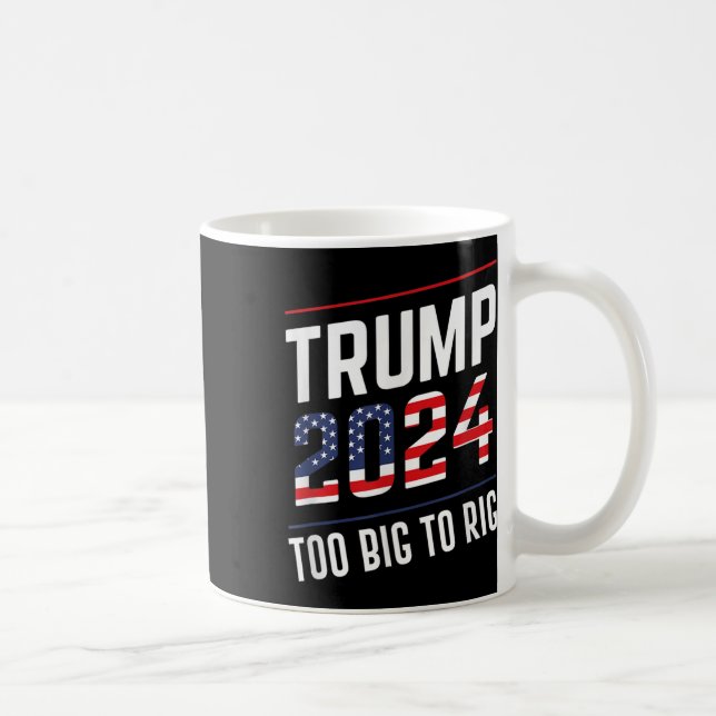 Taza De Café Big To Rig Trump 2024 (Derecha)