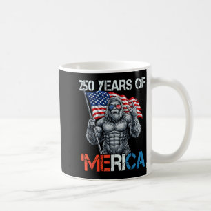 Taza De Café Bigfoot 250 años de Merica Rock Bandera Americana