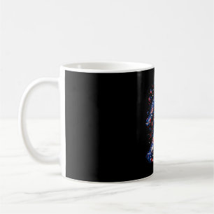 Taza De Café Bigfoot bandera americana sasquatch patriótico div