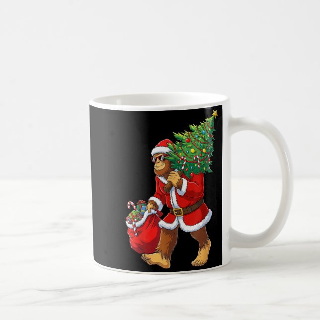 Taza De Café Bigfoot Christmas Tree Lights Boys Men Sasquatch L (Derecha)
