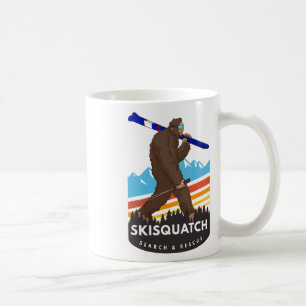 Taza De Café Bigfoot Divertido Esquí Skisquatch Búsqueda y Resc