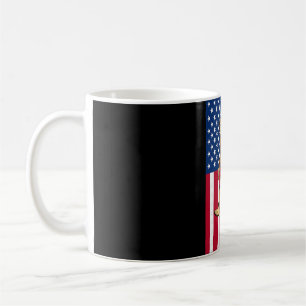 Taza De Café Bigfoot Fútbol Bandera De Usa Divertido Patriótico