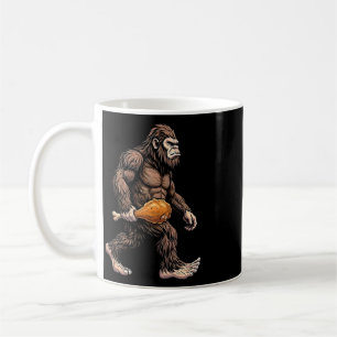 Taza De Café Bigfoot llevando muslo de pollo amante de Sasquatc