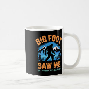 Taza De Café Bigfoot Me Vio Divertido Sasquatch Retro Gran Pie