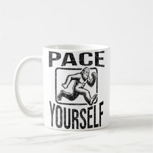 Taza De Café Bigfoot Motivacional Corriendo al Ritmo