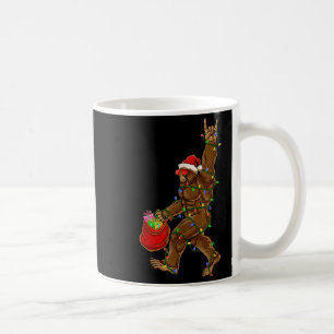 Taza De Café Bigfoot Santa Navidades iluminan rock Funny Sasqua