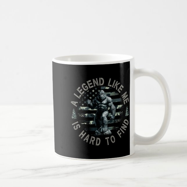 Taza De Café Bigfoot Sasquatch A Legend Like Me Is Hard To Find (Derecha)