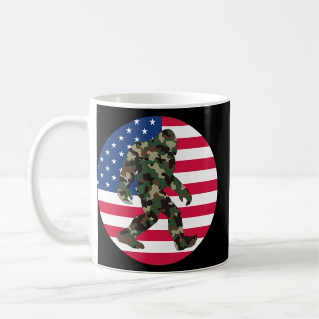 Taza De Café Bigfoot Sasquatch Camo (Izquierda)