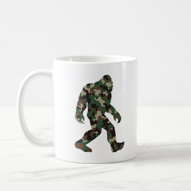 Taza De Café Bigfoot Sasquatch Camo (Izquierda)