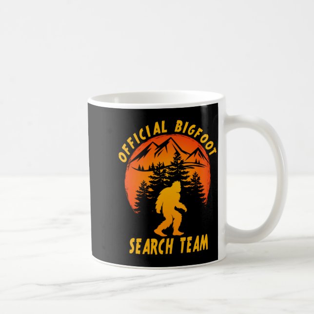 Taza De Café Bigfoot Search Team Sasquatch Yeti Funny  (Derecha)