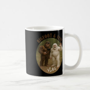 Taza De Café Bigfoot y amigo Vlog Meme divertido selfie de send