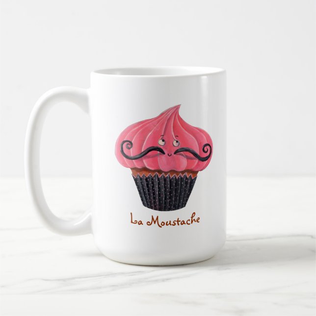Taza De Café Bigote de la magdalena y del La (Izquierda)