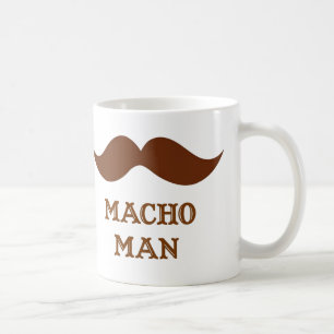 Taza De Café Bigote divertido de hombre macho