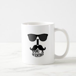 Taza De Café Bigote divertido de I usted una pregunta con las