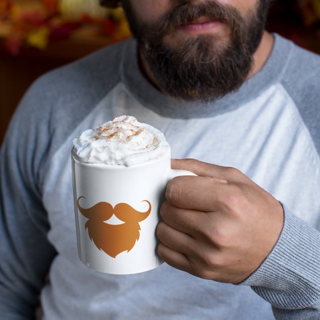 Taza De Café Bigote Marrón Divertido (Subido por el creador)