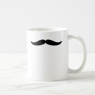 Taza De Café Bigote o bigote negro divertido