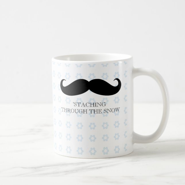 Taza De Café Bigotes divertidos de Navidad del día de fiesta (Derecha)