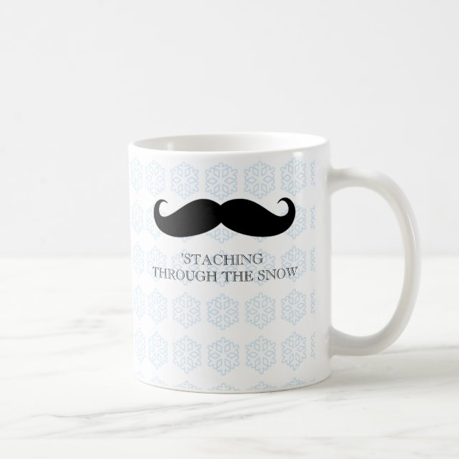 Taza De Café Bigotes divertidos de Navidad del día de fiesta (Derecha)