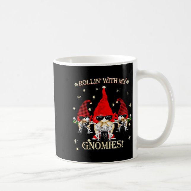 Taza De Café Biker Christmas Gnomes Biker Garden Christmas Gnom (Derecha)