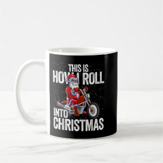 Taza De Café Biker Santa Claus Hombres Motocicleta masculina Ch