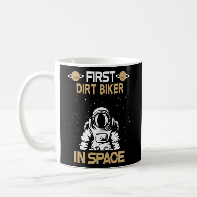 Taza De Café Biker Sucio En El Espacio (Izquierda)