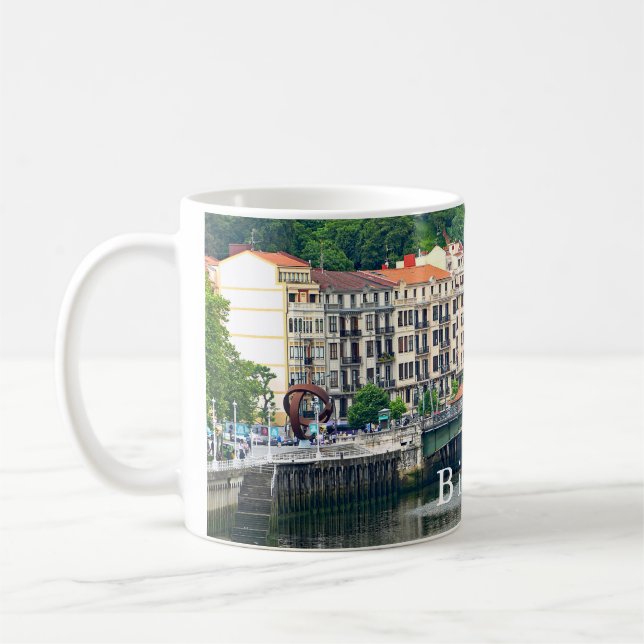 Taza De Café Bilbao. Paisaje urbano con el río (Izquierda)