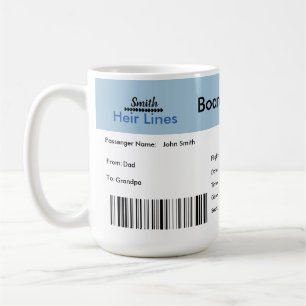 Taza De Café Billete de avión de Invitación de embarazo con tem