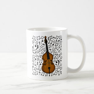Taza De Café Billetes musicales de doble tonel, música de jazz