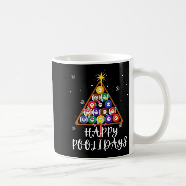 Taza De Café Billiard Ball Xmas Tree Ol Billiards Christmas  (Derecha)