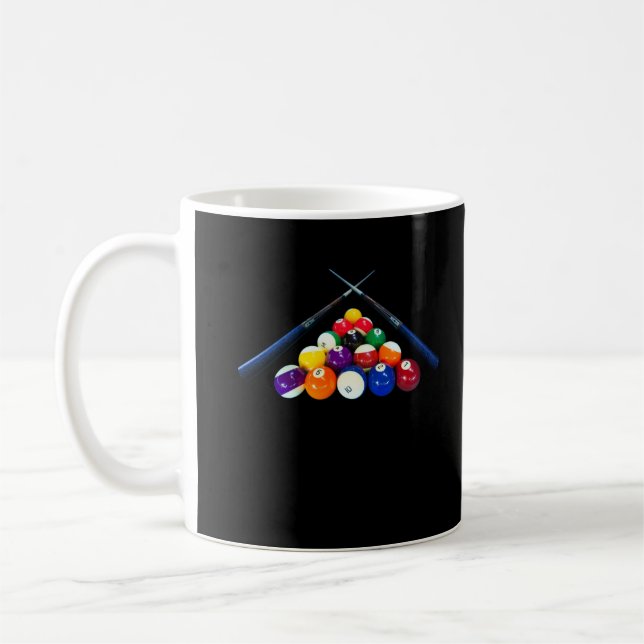 Taza De Café Billiard Balls Club Piscina 8 Ball Player (Izquierda)