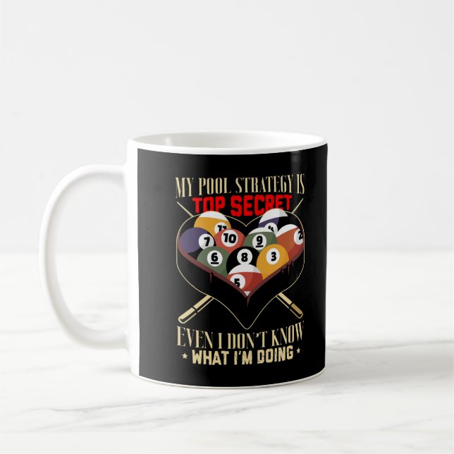 Taza De Café Billiard Chiste 8 Ball Funny Pool Player (Izquierda)