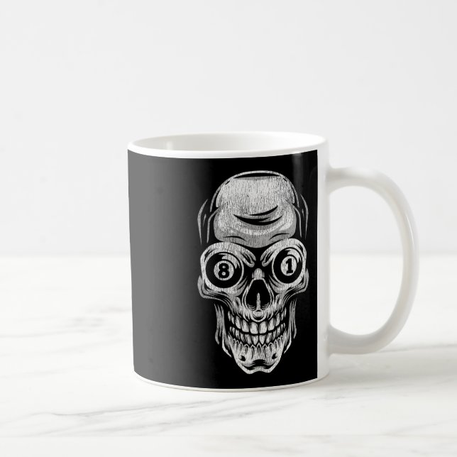 Taza De Café Billiard Snooker Player Skull 8 Y 9 (Derecha)