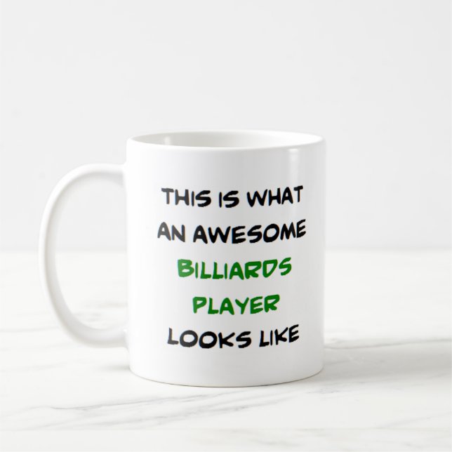 Taza De Café billiards player, awesome (Izquierda)