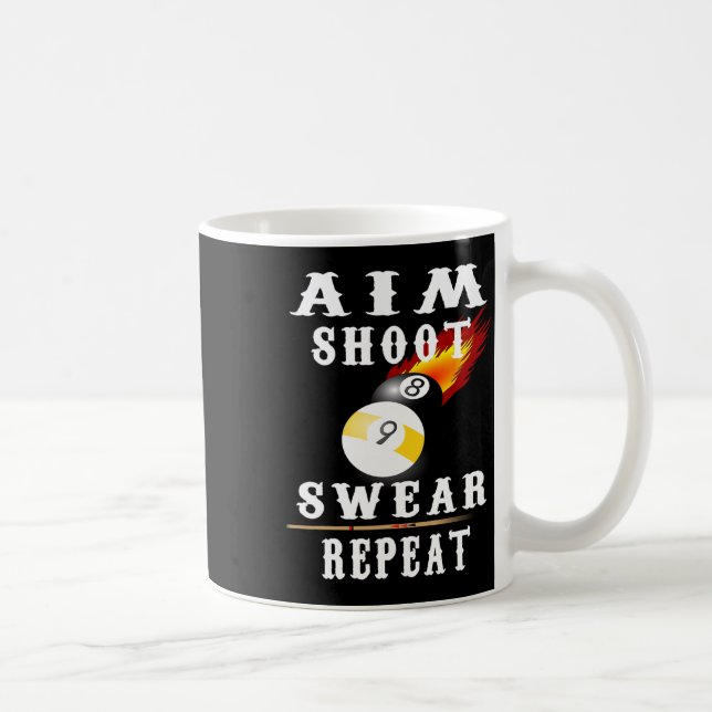 Taza De Café Billiards Vintage Retro Pool (Derecha)