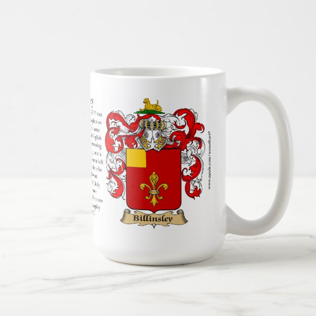 Taza De Café Billingsley, el origen, el significado y el escudo (Derecha)