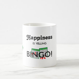 Taza De Café Bingo Amantes de la Felicidad es Gritar Bingo